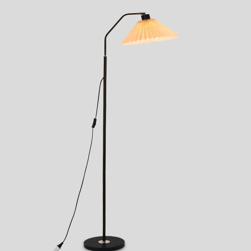 Minimalist Fabric Pleated Shade Floor Lamp 1-Light Standing Light-Orizon Depot