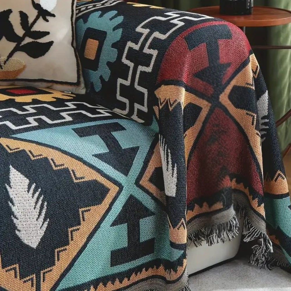 Aztec Geometric Pattern Sofa Cover for Stylish Home Decor-Orizon Depot