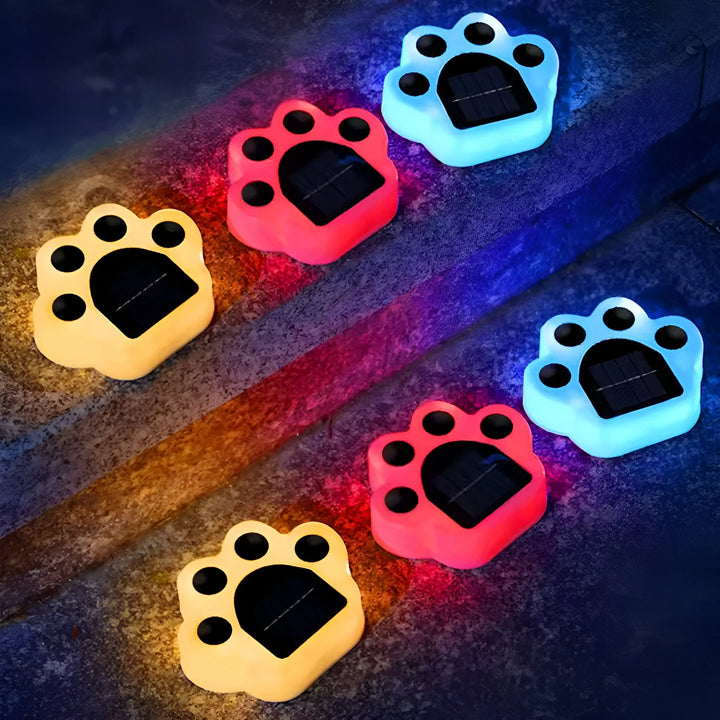 Solar Dog Paw Garden Lights for Outdoor Decor-Orizon Depot