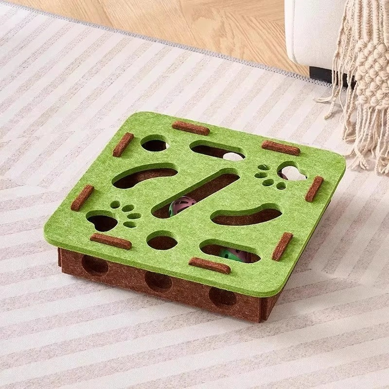 Interactive Felt Cat Puzzle Toy Box