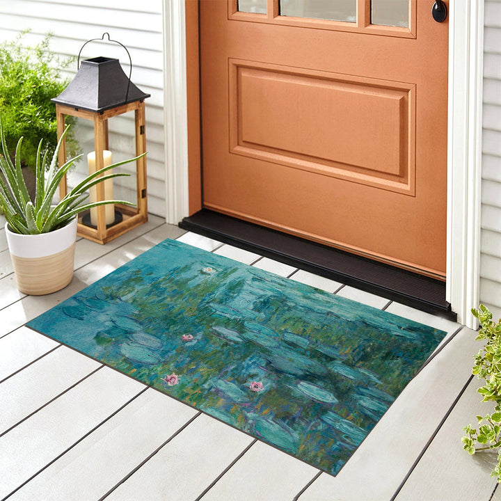 Water Lily PVC Entrance Mat for Home and Office Use-Orizon Depot