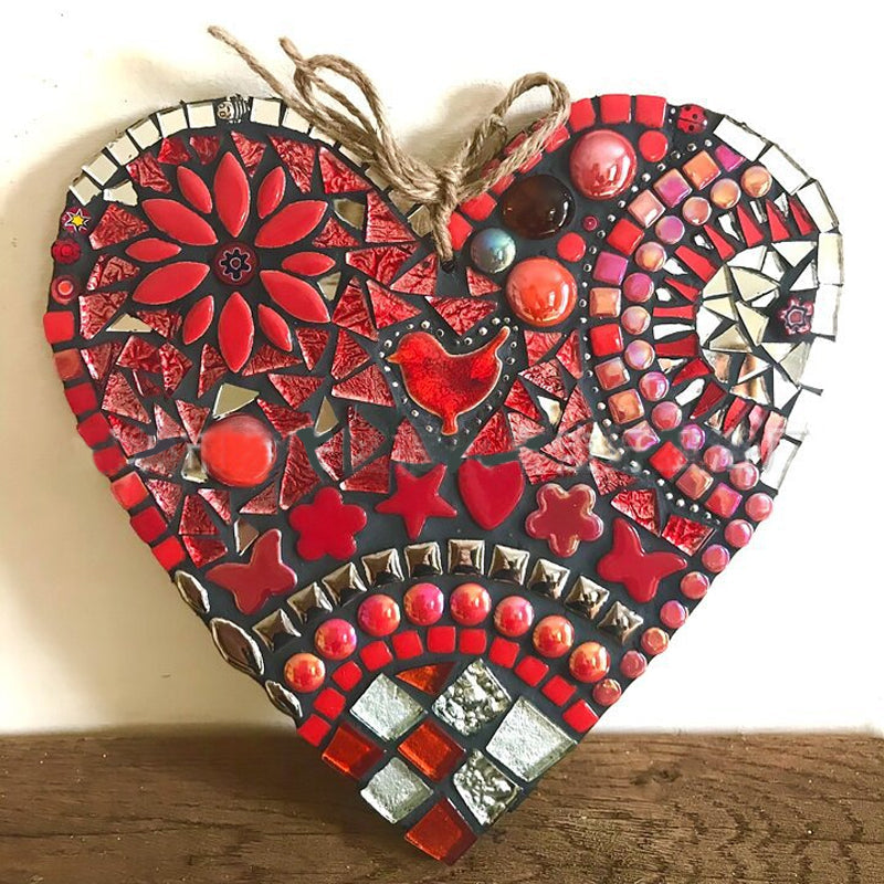 Large Garden Mosaic Heart Decoration for Outdoor Decor-Orizon Depot