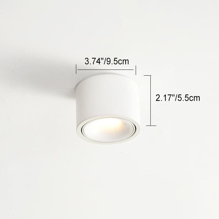 Modern Minimalist Adjustable Round LED Flush Mount Spotlight Ceiling Lamp-Orizon Depot