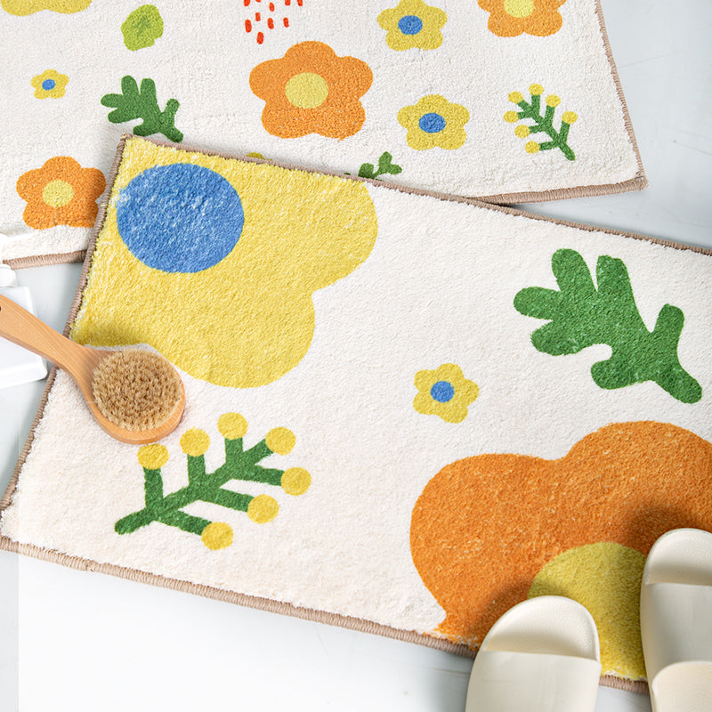 Floral Design Bath Mat for a Cozy Bathroom Decor-Orizon Depot