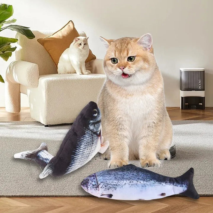 Interactive USB Charging Cat Toy - Fun Fish Design