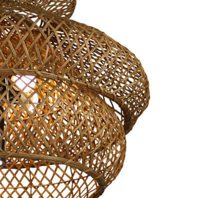 Retro Rattan 3-Tier Woven Chandelier with 4/6 Lights-Orizon Depot
