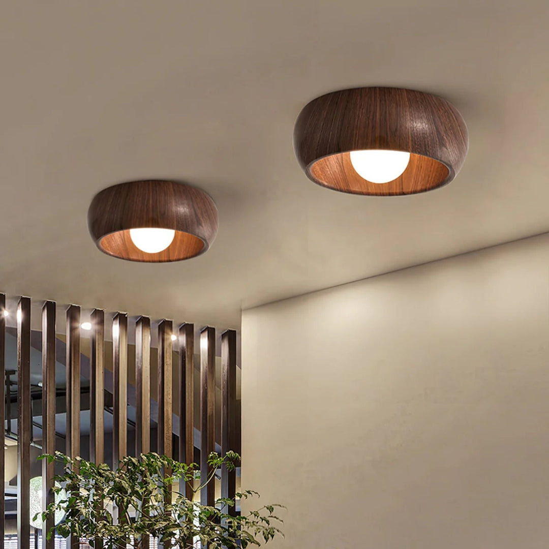 Minimalist Modern Wooden LED Ceiling Lamp