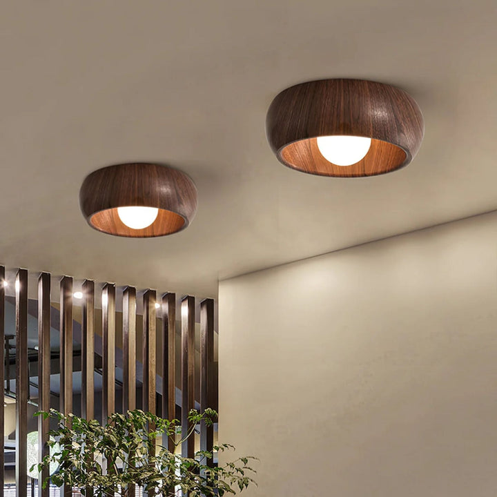 Minimalist Modern Wooden LED Ceiling Lamp