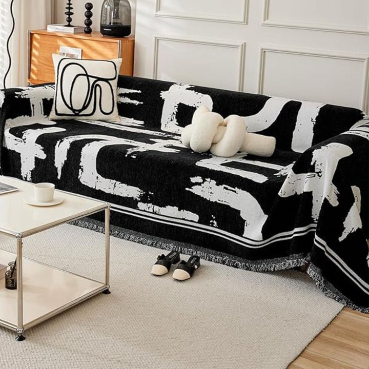 Brushstroke Art Sofa Cover - Stylish and Protective Furniture Decor-Orizon Depot