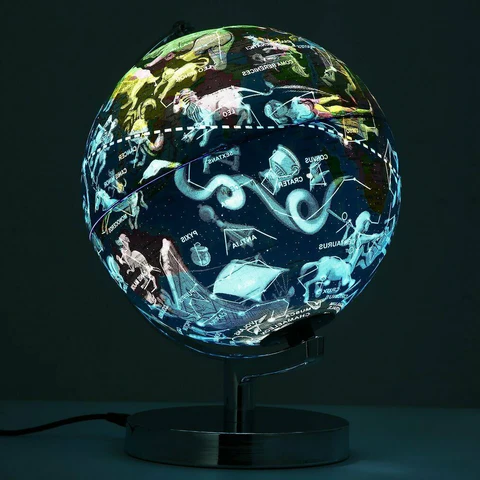 LED Constellation Map & Night Light World Globe for Home Decor-Orizon Depot