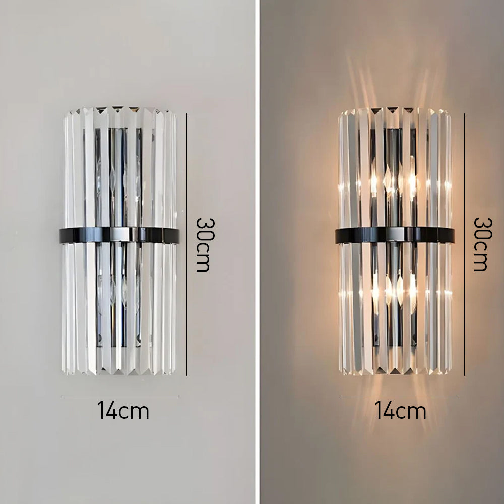 Modern Luxury Stainless Steel Crystal Wall Sconce Light