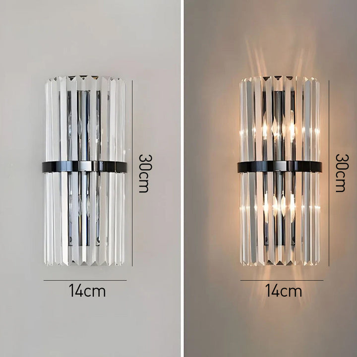 Modern Luxury Stainless Steel Crystal Wall Sconce Light