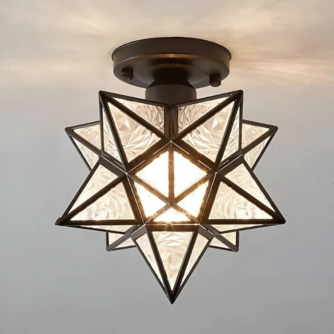 Elegant Geometric LED Ceiling Lamp | Stylish Star Light Fixture