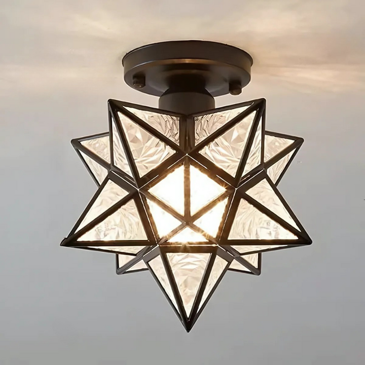 Elegant Geometric LED Ceiling Lamp | Stylish Star Light Fixture
