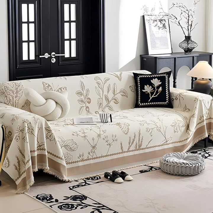 Botanical Elegance Stretch Sofa Cover for Stylish Home Decor-Orizon Depot
