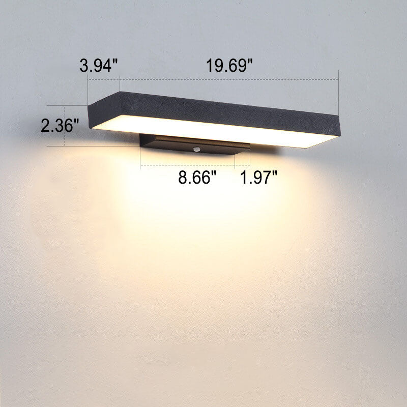 Modern Minimalist Rectangular Flat LED Motion Sensor Waterproof Wall Sconce for Outdoor-Orizon Depot