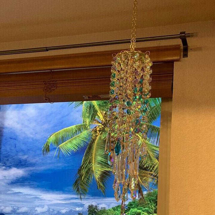 Aurora Crystal Glass Wind Chime for Home Decor and Relaxation-Orizon Depot