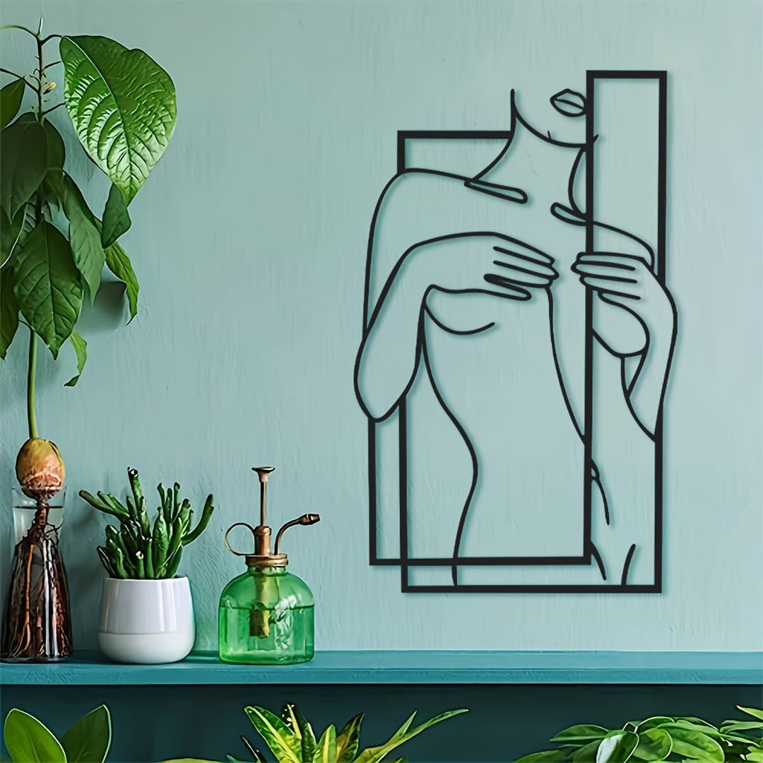 Modern Minimalist Metal Wall Decoration - Stylish Bedroom Art-Orizon Depot