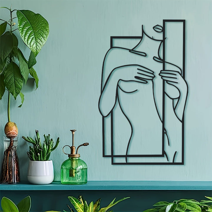 Modern Minimalist Metal Wall Decoration - Stylish Bedroom Art-Orizon Depot