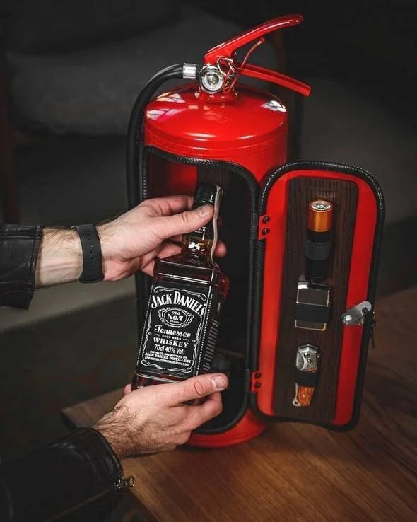 Discreet Fire Extinguisher with Hidden Drink Compartment