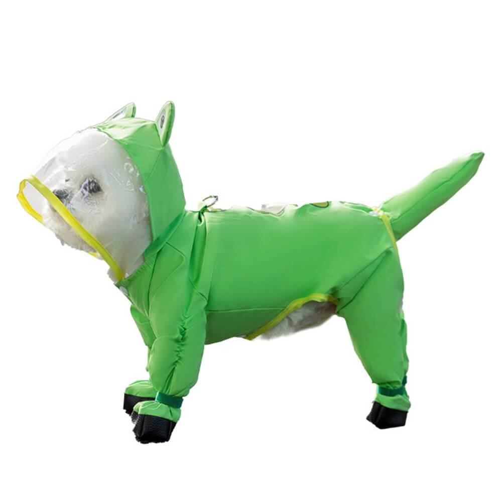 Waterproof Dog Raincoat with Tail - Animal Shaped Overall Cover-Orizon Depot