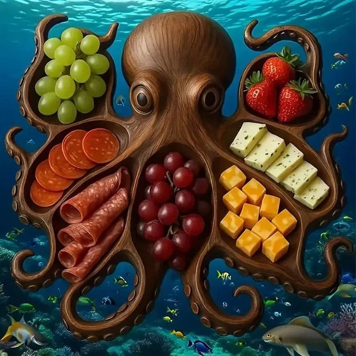 Wooden Snack Tray with Animal Design - Perfect for Entertaining