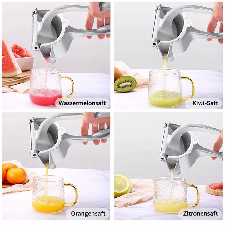 Stainless Steel Manual Citrus Juicer with Non-Slip Lever Grip