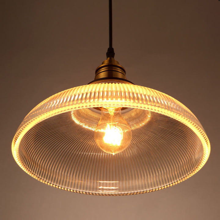 Vintage Striped Glass Pendant Light for Retro Interiors-Orizon Depot