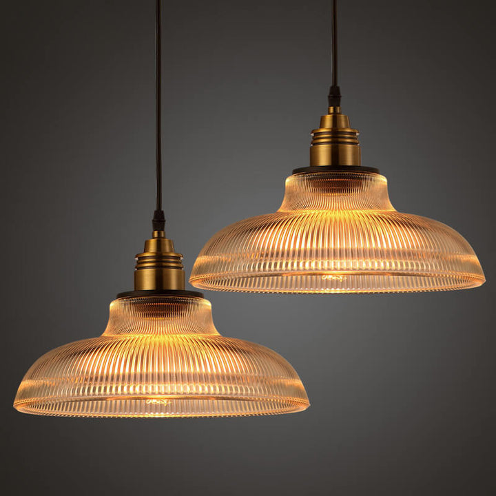Vintage Striped Glass Pendant Light for Retro Interiors-Orizon Depot