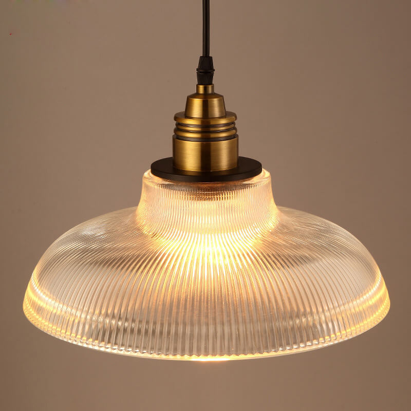 Vintage Striped Glass Pendant Light for Retro Interiors-Orizon Depot