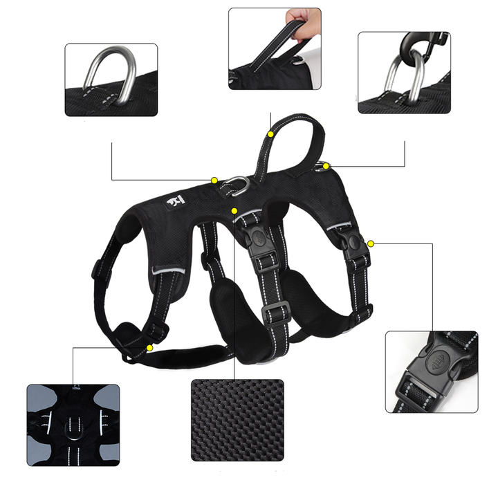 Reflective Anti-Pull Dog Harness with Gripguard Technology-Orizon Depot
