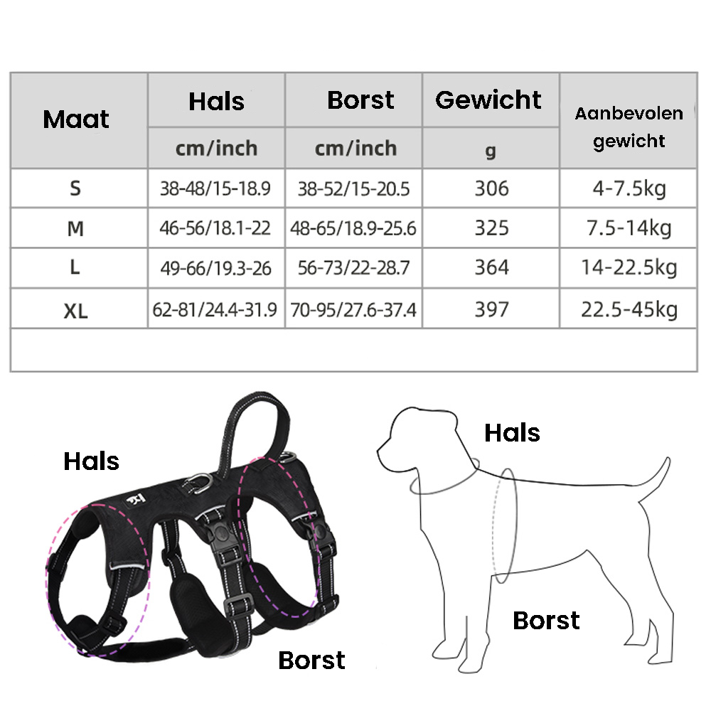 Reflective Anti-Pull Dog Harness with Gripguard Technology-Orizon Depot