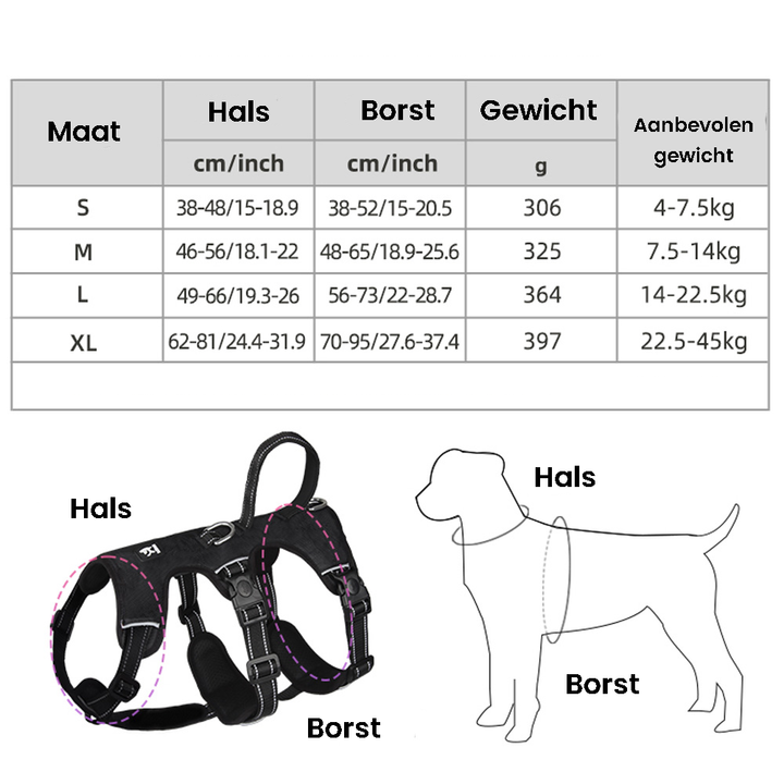 Reflective Anti-Pull Dog Harness with Gripguard Technology-Orizon Depot