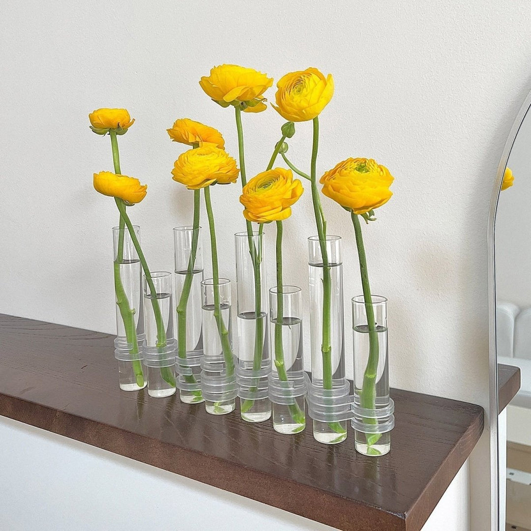 Flexible Flower Vases with Hinges | Modern Glass Tube Design-Orizon Depot