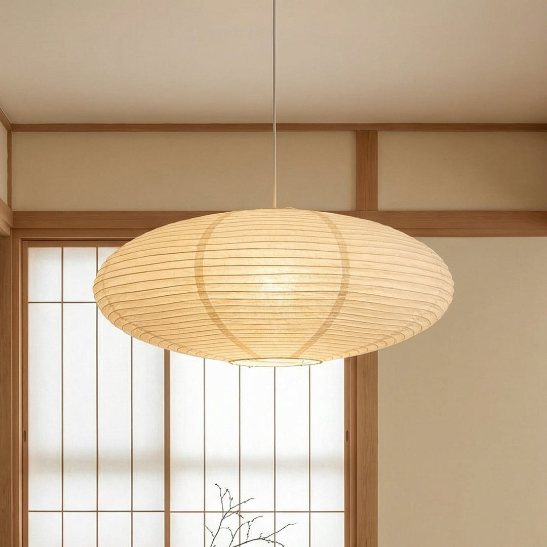 Japanese Wabi-Sabi Paper Pendant Lamp-Orizon Depot
