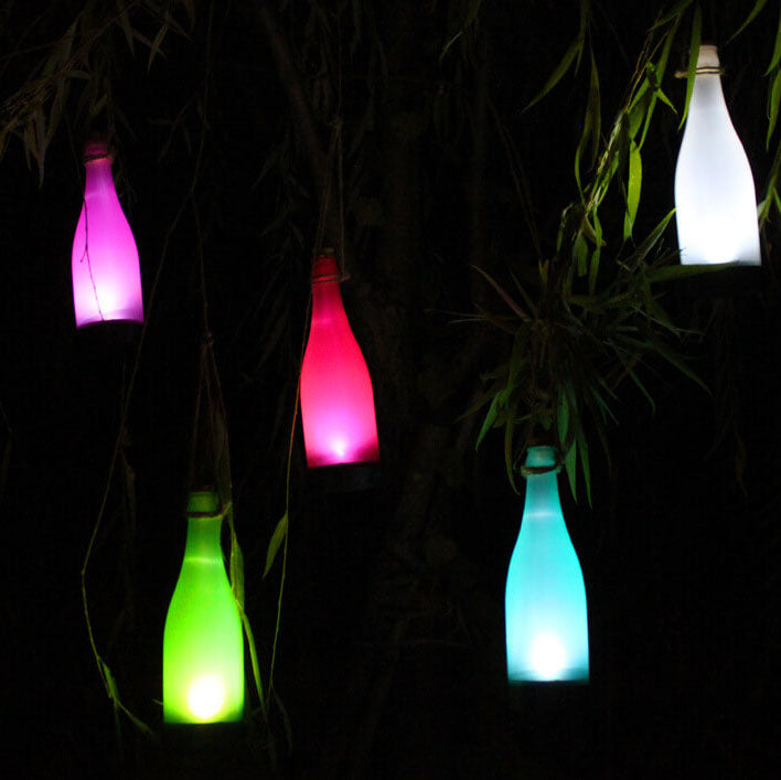 5 Piece Solar Wine Bottle Light Outdoor Decoration LED Hanging Lights-Orizon Depot