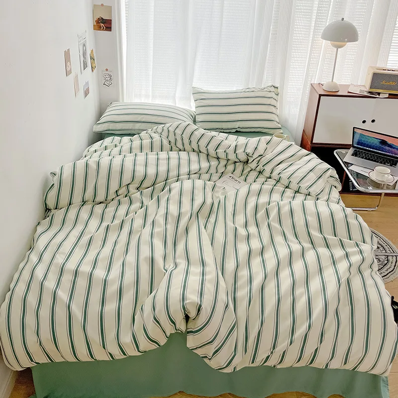 Nordic Stripes Cozy Bedding Set for Stylish Bedroom Decor-Orizon Depot