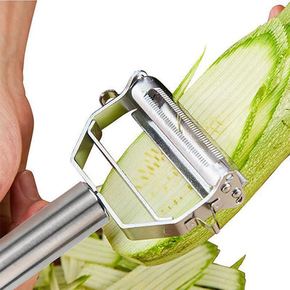 Stainless Steel Vegetable Peeler with Dual Blades for Easy Cutting
