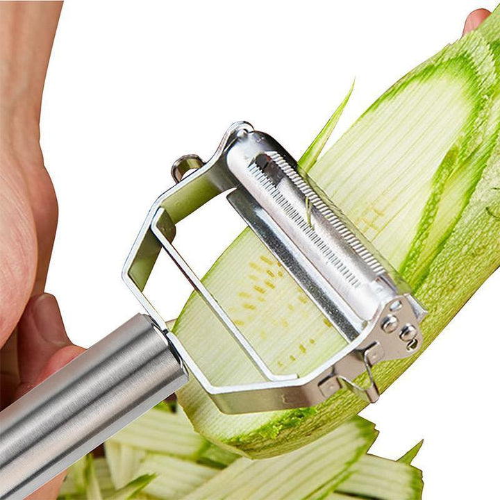Stainless Steel Vegetable Peeler with Dual Blades for Easy Cutting