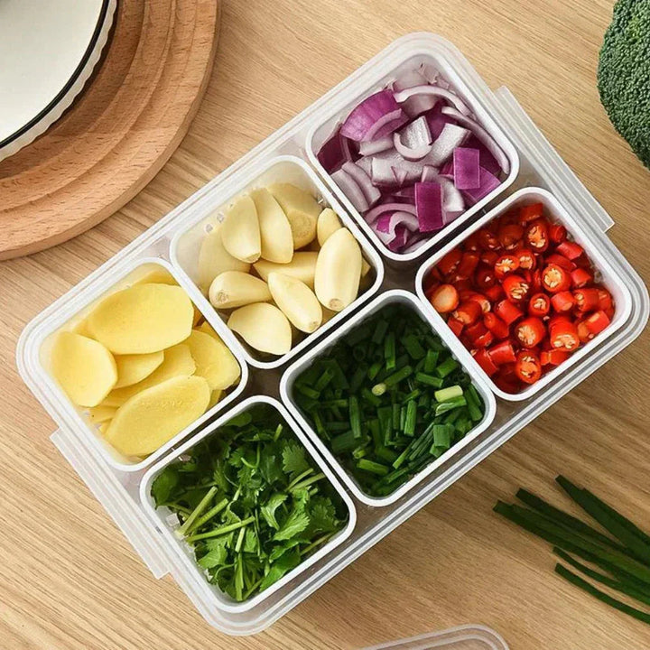 Moisture Control Refrigerator Storage Container with Stackable Tray