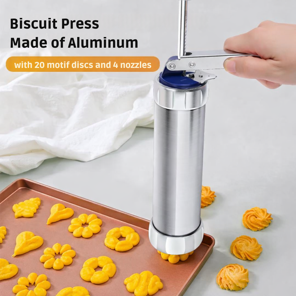 Aluminum Dough Stamper for Cookies and Piped Pastries Decorating