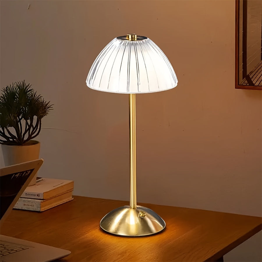 USB Rechargeable Golden Touch Table Lamp for Modern Home Decor