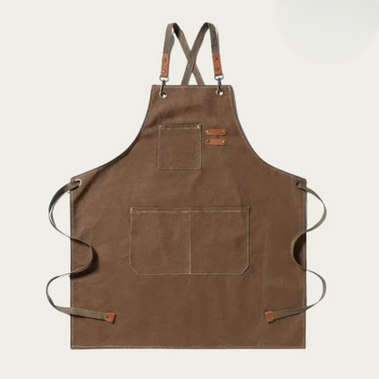 Craft Apron with Crossback Straps and Tool Pockets for Home Decor