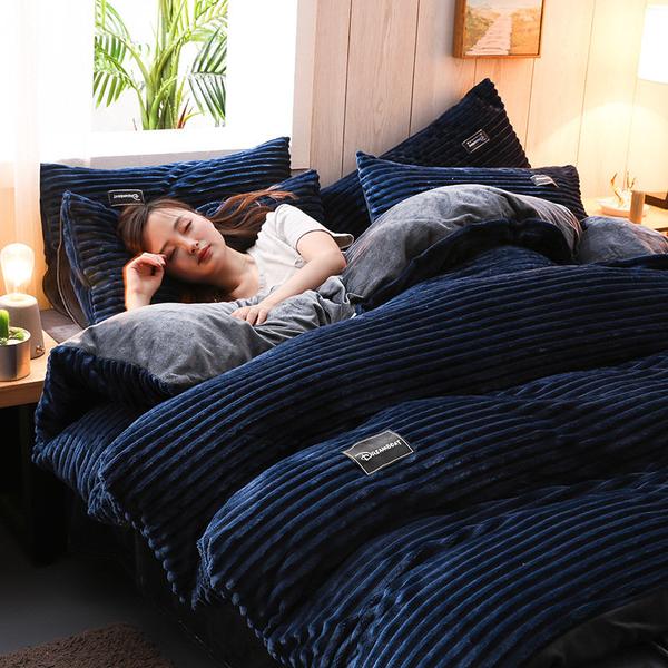 Thickened Corduroy Velvet Bedding Set for Cozy Comfort-Orizon Depot