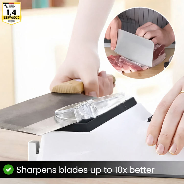 Two-Stage Knife Sharpener with Stable Guide Slots for Better Cutting