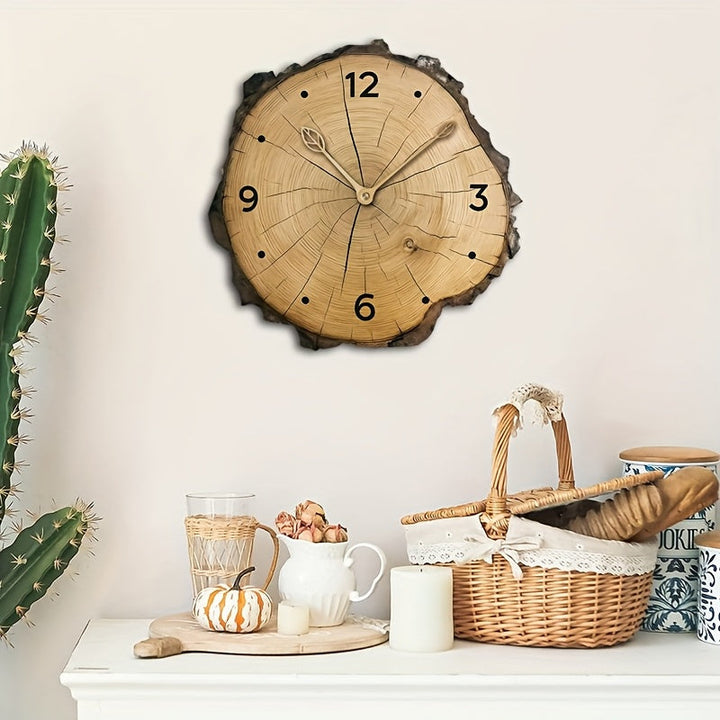 Rustic Wood Slice Wall Clock | Natural Log Design for Home Decor