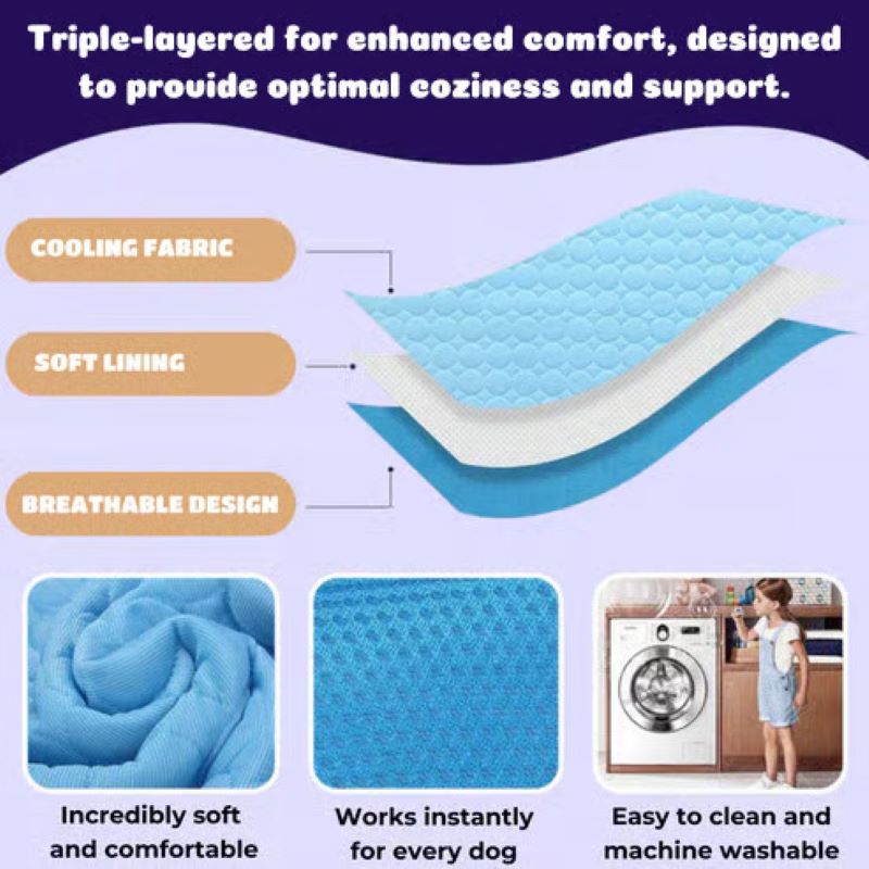 Cooling Mat for Dogs - 4x More Effective Pet Comfort Solution-Orizon Depot