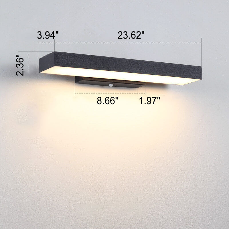 Modern Minimalist Rectangular Flat LED Motion Sensor Waterproof Wall Sconce for Outdoor-Orizon Depot