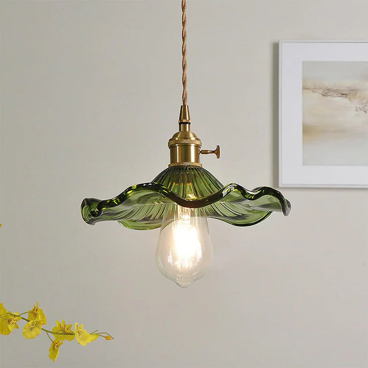 Retro Vintage Floral Hibiscus Hanging Lamp-Orizon Depot
