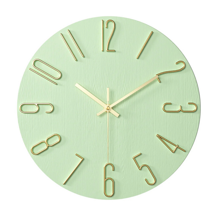Modern Minimalist Wall Clock with Elegant Gold Design